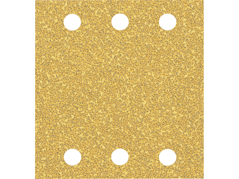 Brusni papir EXPERT C470 z 6 luknjami za vibracijske brusilnike, Dimenzije: 115x107mm, Zrnatost: 40, 2608900890